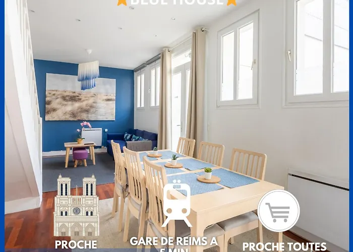 Blue House - Parking - Maison Centre - Proche Gare *