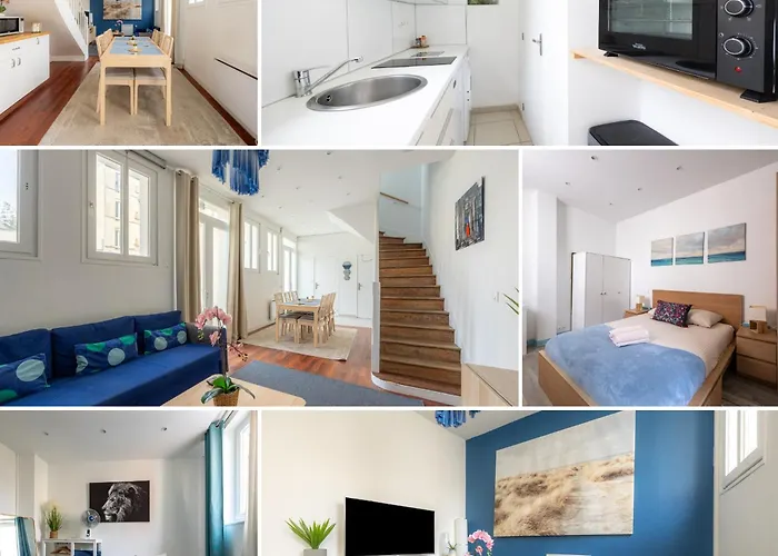 Apartment Blue House - Parking - Maison Centre - Proche Gare
